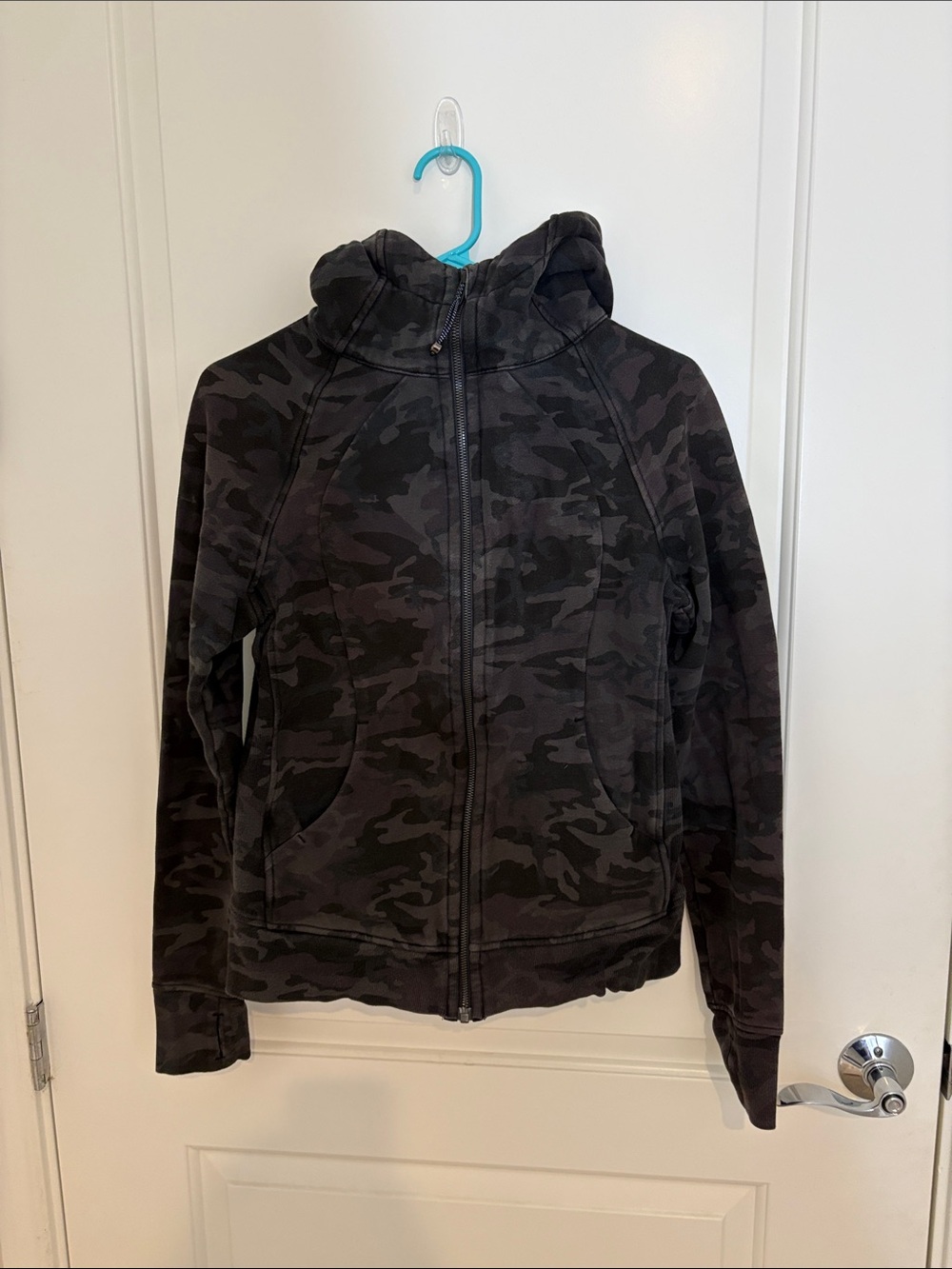 lululemon athletica Black Camo Zip-Up Hoodie